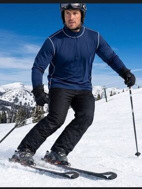 Polartec 1/4 Zip Pull9ver Top Mens 2XL Marshall Fields Navy Blue